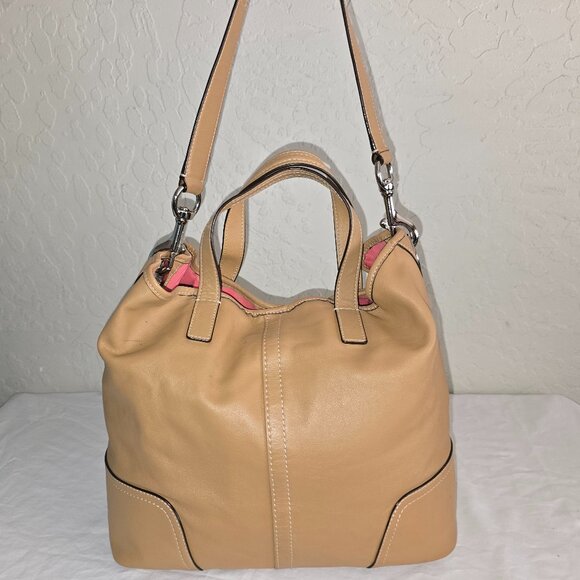 COACH 27728 Hadley Natural Tan Glove Leather Duffle Handbag / Shoulder Bag - Picture 1 of 16